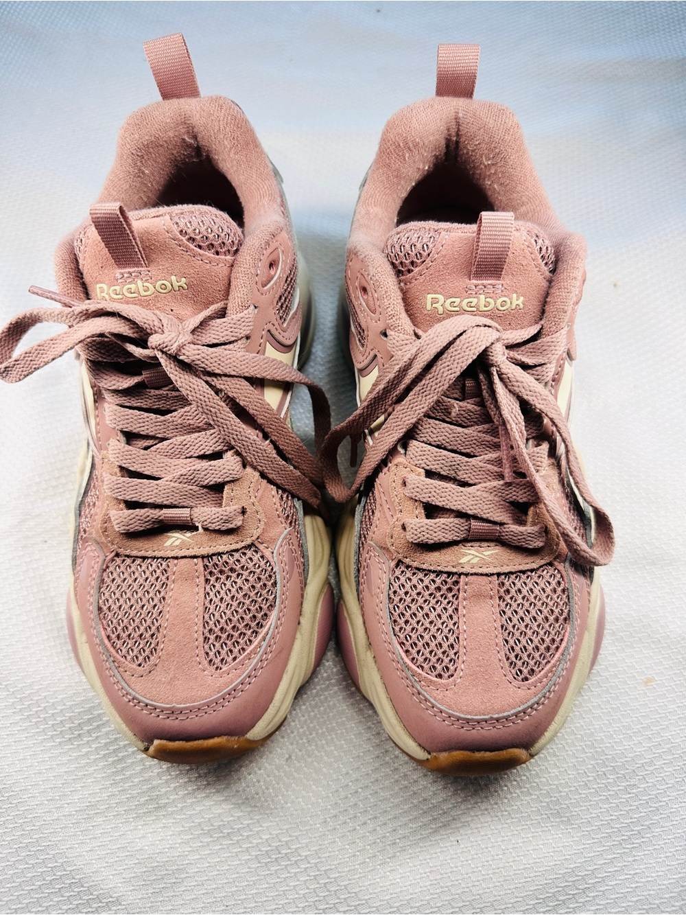 Reebok Women's Mauve Pink Mesh & Suede Sneakers